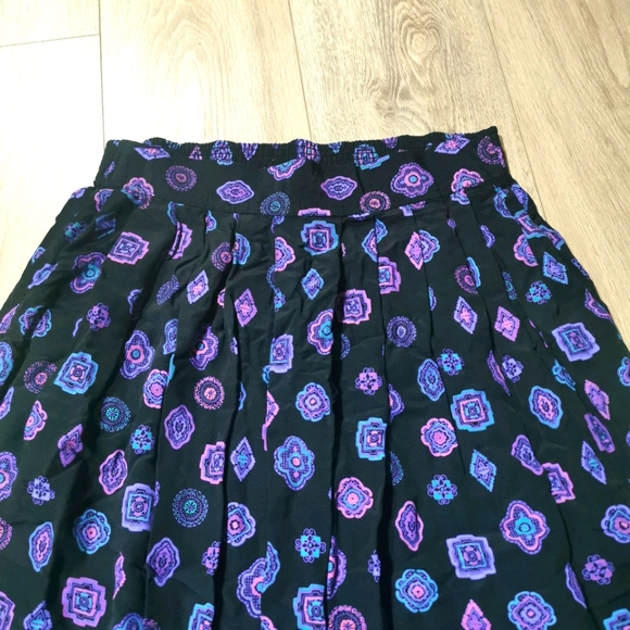 Vintage Katie Brooke Geometric Print Skirt 80s - Picture 2 of 3